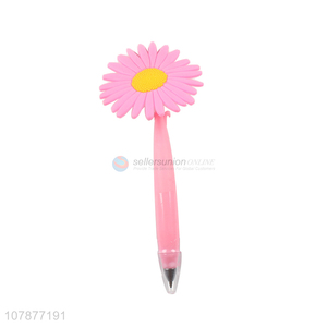 Wholesale pink cartoon three-dimensional flower-shaped ballpoint pen