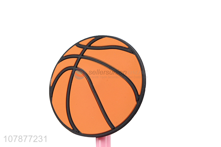 Good quality pink plastic pen creative basketball student pen