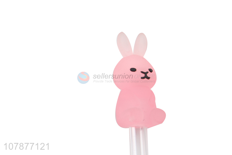 New design cartoon rabbit multicolor highlighter pen wholesale