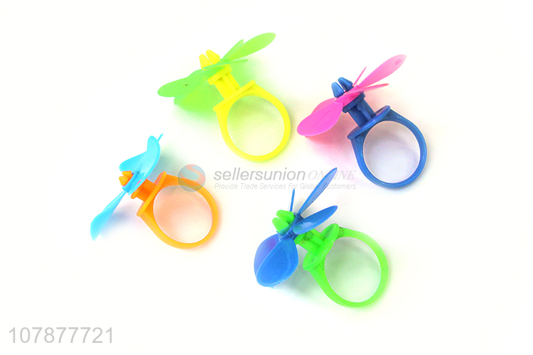 Best selling colourful kids flower ring fan blade ring