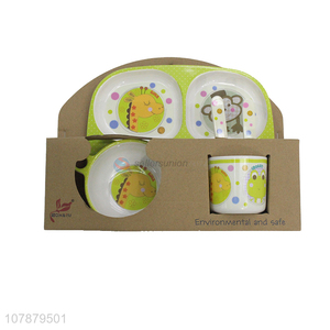 Hot selling cartoon animal printed children dinnerware set/dish set