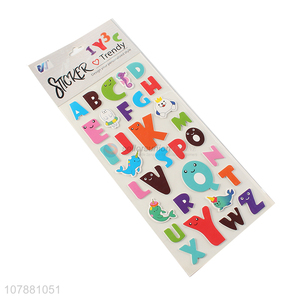 China export multicolor cartoon English alphabet stickers wholesale