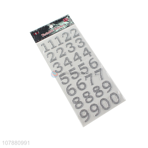 Yiwu wholesale silver digital sticker fashion flat stickers