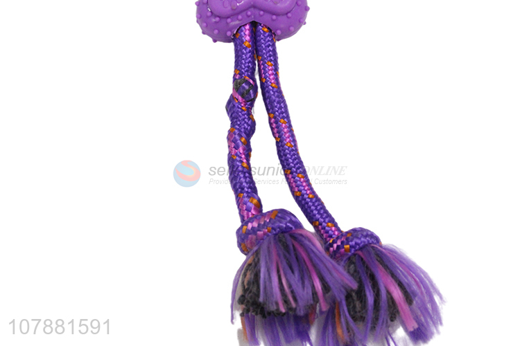 High Quality Dog Cookie Shaped Chew Toy With Rope Pet Toy