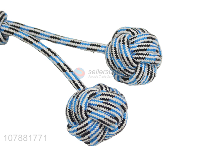 Portable Double Ball Cotton Rope Interactive Dog Toys