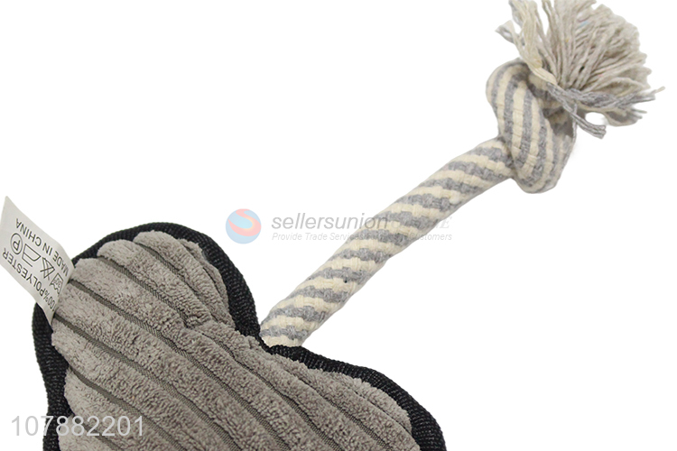 Custom Plush Cattle Pet Toy With Rope Pet Chew Toy