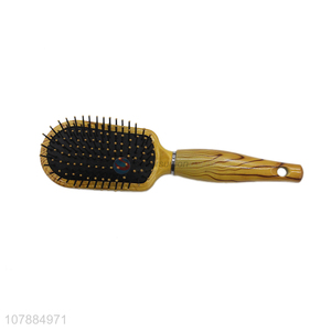 Custom logo professional hair care wooden massge paddle comb