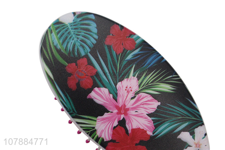 Wholesale floral printing household scalp massage comb for women