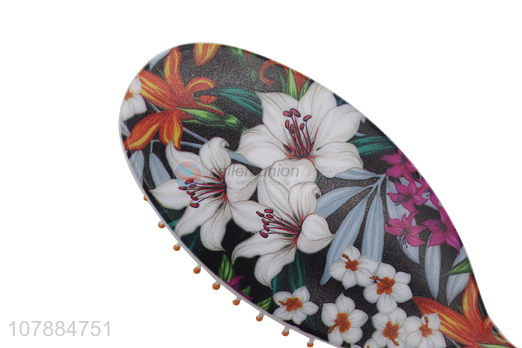 Promotional floral printing anti-static airbag comb massge comb