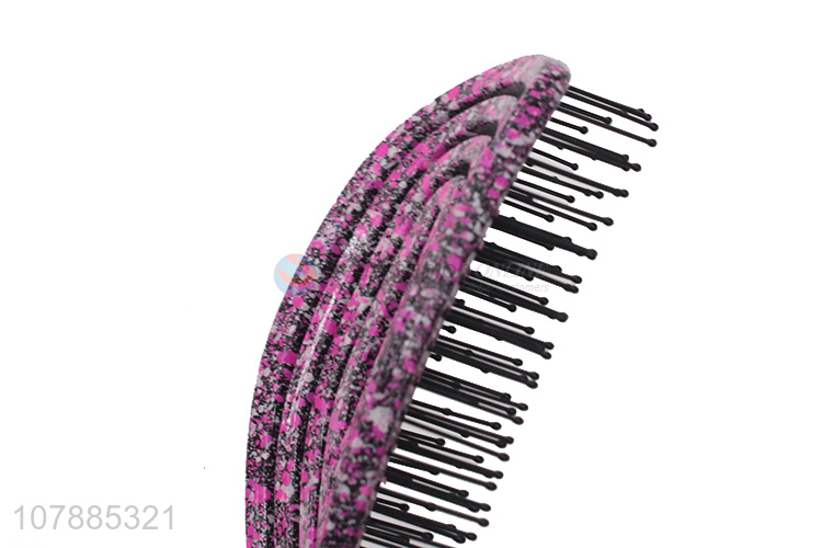 High quality antibacterial big curved comb hollow out comb