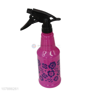 Factory wholesale rose red printing plastic spray bottle for garden