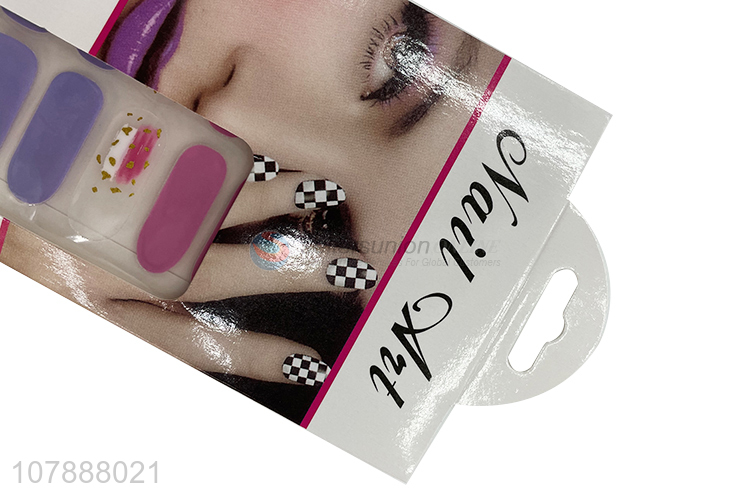 Factory supply real nail polish strips metallic nail foil wraps