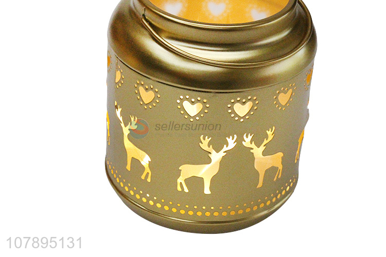 Online wholesale portable gold battery operated led Christmas candle jar