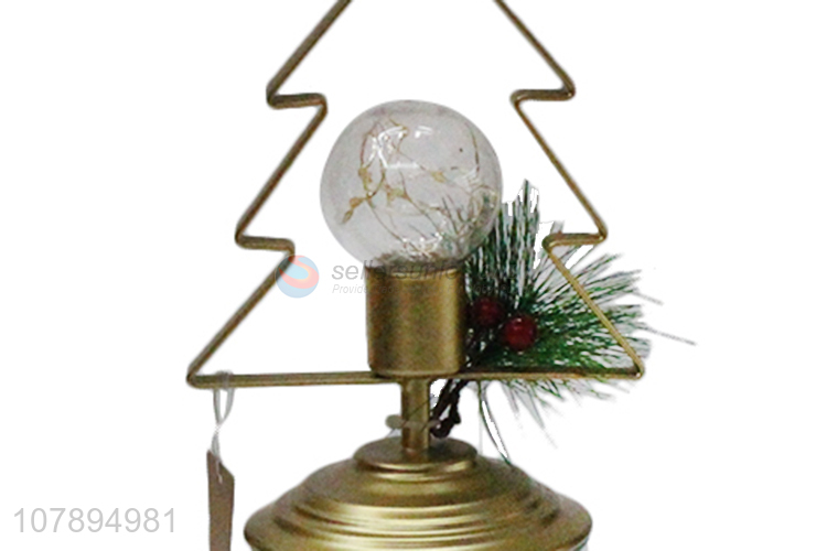 China manufacturer creative led glass Christmas tree night lamp storage jar