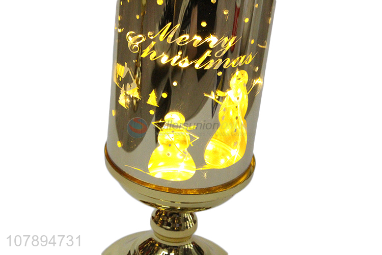 Online wholesale luxury deluxe led Christmas glass lamp night light with lid