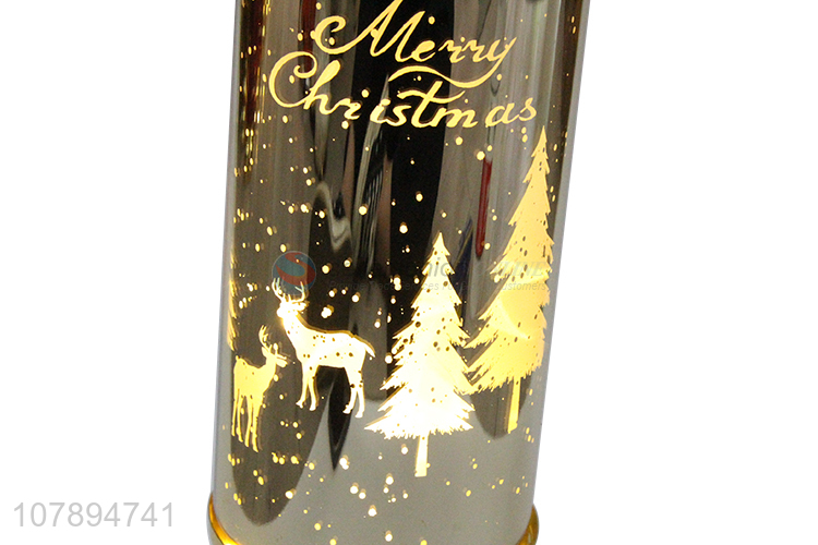 Good quality high-end tall Christmas glass night lamp for home decoration