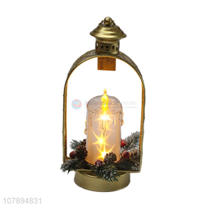 Promotional product metal art led light candle for Christmas decoration