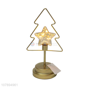 High quality Xmas decoration tree shaped led Christmas night lamp iron crafts