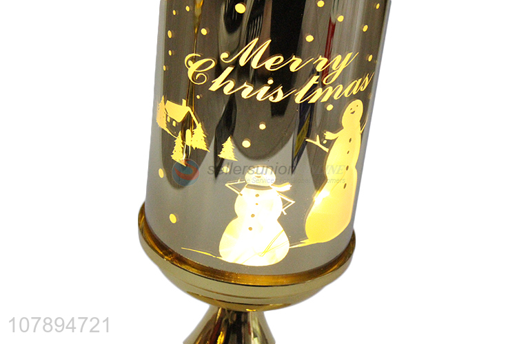 Recent design decorative led lighting Christmas glass lamp Xmas table lamp