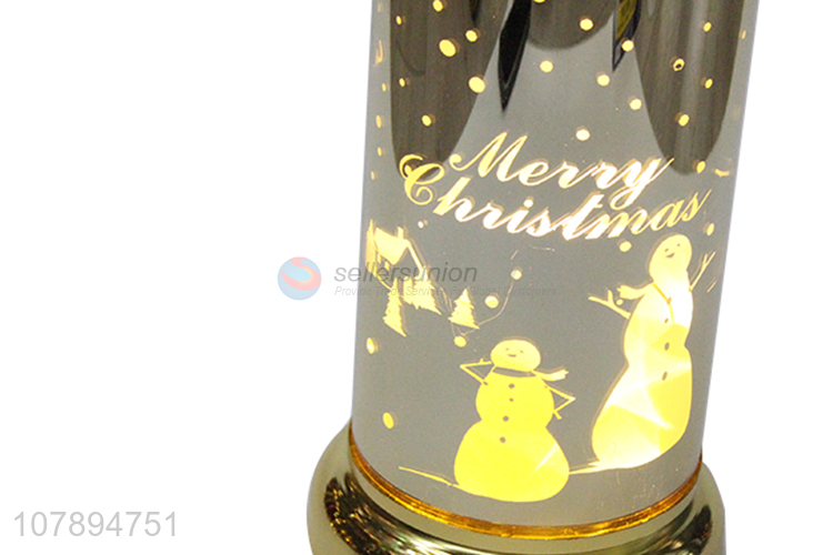 Factory supply exquisite Christmas glass table lamp for living room decoration