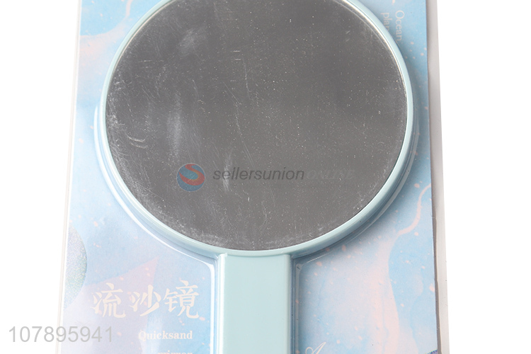 Good quality creaive quicksand makeup mirror compact mirror for ladies