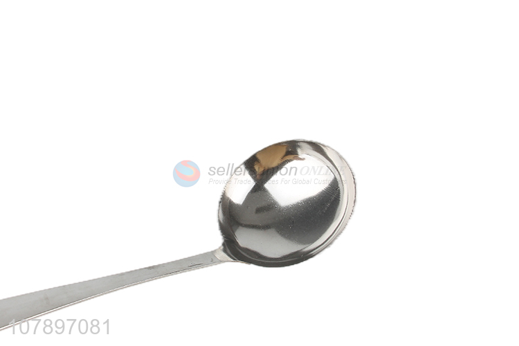 Yiwu wholesale silver stainless steel long handle soup spoon