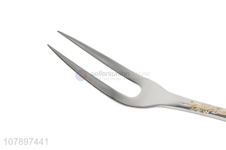 Lastest arrival silver long handle stainless steel meat fork