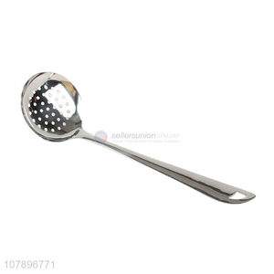 Hot selling silver long handle stainless steel hot pot colander