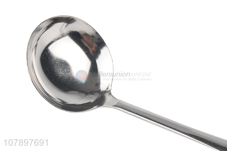 Factory direct sale silver stainless steel long handle soup spoon