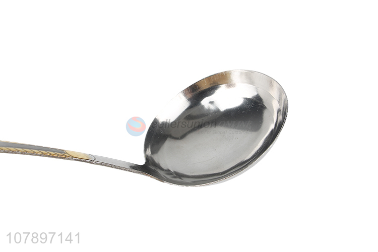 High quality silver stainless steel long handle hot pot spoon