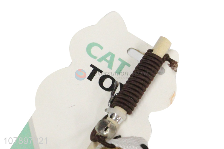 Hot selling interactive cat teaser toy wand cat teasing feather toy