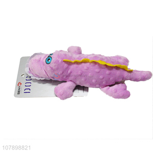 Hot selling crocodile shape plush pets chew squeaky toys