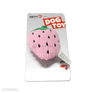 Factory direct sale strawberry shape pets training chew toys