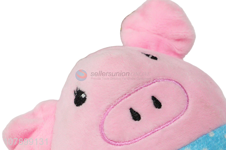 China products pig shape plush soft pets interactive chew toys