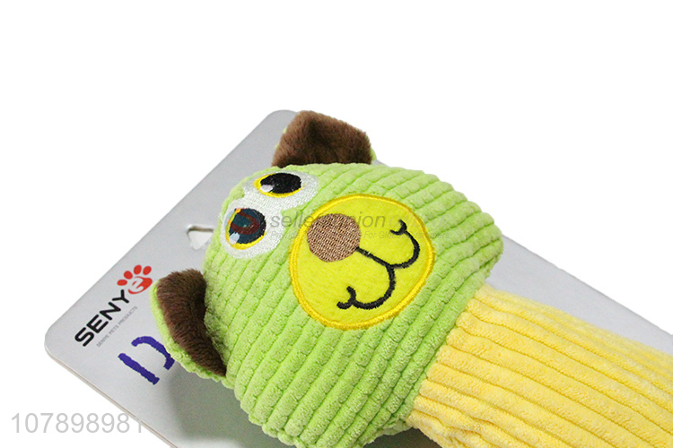 Factory direct sale cute design plush pet chew training toys