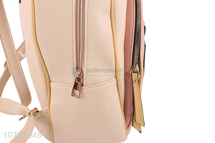 Good Quality PU Leather School Backpack Ladies Shoulder Bag