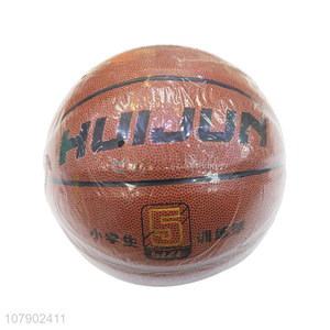 Wholesale top-grade students training microfiber pu leather basketball