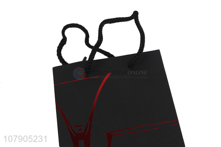 Factory direct sale black long printing simple wine bag