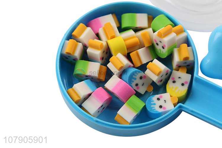 Hot Sale Cartoon Lollipop Mini Cartoon Eraser For Students