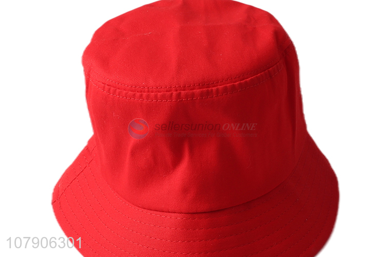 Yiwu wholesale solid color summer breathable bucket cap outdoor sun hat