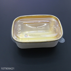 Wholesale golden aluminum foil disposable takeaway packaging box