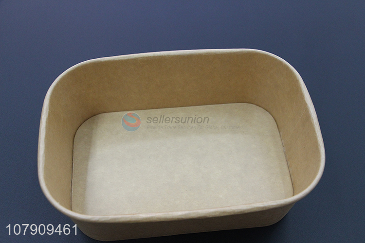 Factory wholesale yellow 750ml kraft paper bowl packaging box