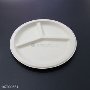 Latest arrival white disposable round dinner plate takeaway box