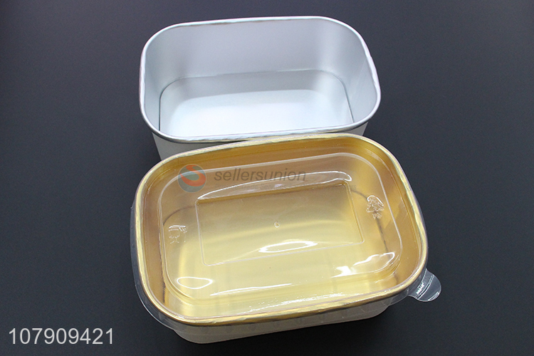 Wholesale golden aluminum foil disposable takeaway packaging box