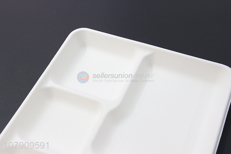 Low price disposable dinner plate five-grid takeaway box