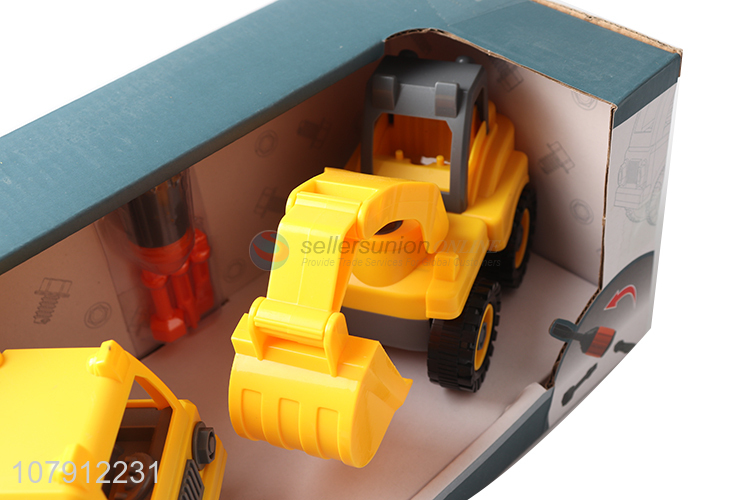 China factory kids toy car disassembly construction vehicle car model toys