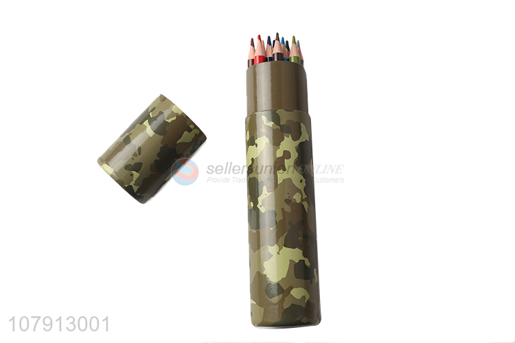 Good price camouflage boxed student painting colored pencils