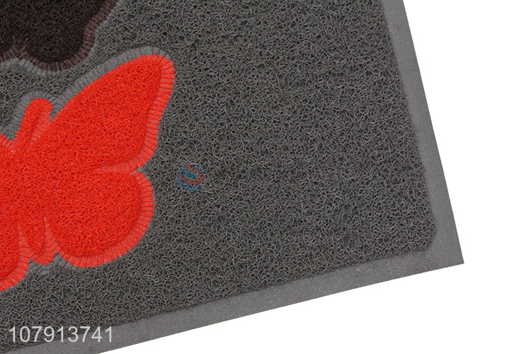 Factory direct sale butterfly pattern rubber rug room carpet