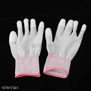 New Design Carbon Fiber Fingertip Coated Glove Protective Work Gloves