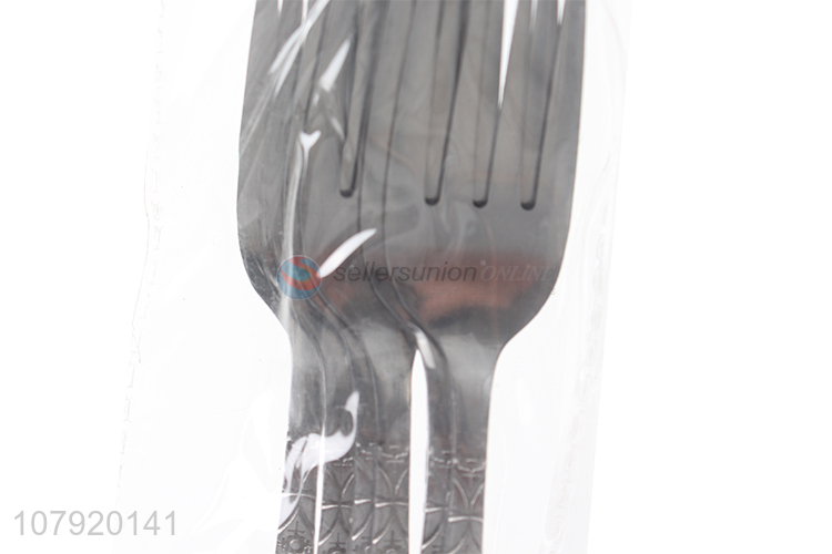 Good quality reusable stainless steel metal dinner table fork wholesale